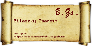 Bilaszky Zsanett névjegykártya